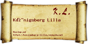 Königsberg Lilla névjegykártya